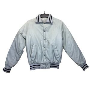 Active Generation‎ Satin Bomber Jacket USA Made Vintage Quilted Lined Medium